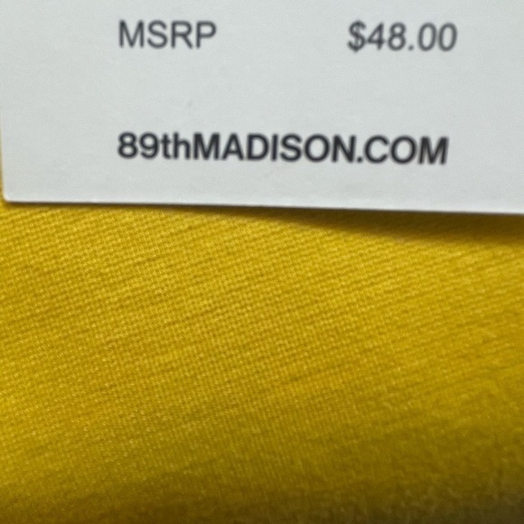 89th+Madison NWT Yellow Pencil Skirt with button detail. Size Womenls Medium - Picture 4 of 8